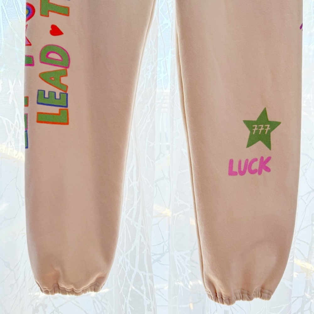 THE MAYFAIR GROUP I SCREAM COLOUR CREAM DRAWING ANGELS ALL AROUND YOU SWEATPANTS - Picture 4 of 15